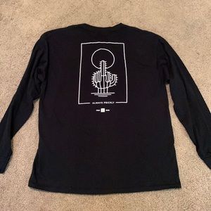 Chomp Brand cactus/middle finger l/s tee